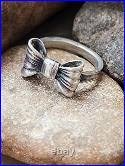 Retired James Avery Sterling Silver Bow Ring Size 6