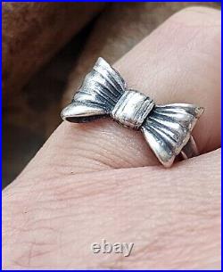 Retired James Avery Sterling Silver Bow Ring Size 6