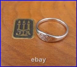 Retired James Avery Sterling Silver Butterfly Signet Band Ring Size 6 RS3341