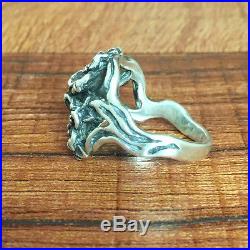 Retired James Avery Sterling Silver Dogwood Flower Ring Size 7.925