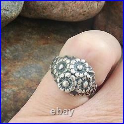 Retired James Avery Sterling Silver Flower Ring Size 5.5