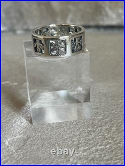 Retired James Avery Sterling Silver Four Seasons Ring Size 8 Wide Band Cutout