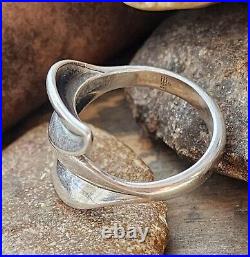 Retired James Avery Sterling Silver Leaf Overlap Ring Size 10