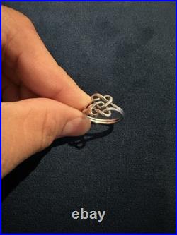 Retired James Avery Sterling Silver Lovers Knot Ring Sz 9