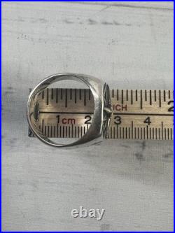 Retired James Avery Sterling Silver Men's Guide My Way Compass Ring Size 11.5