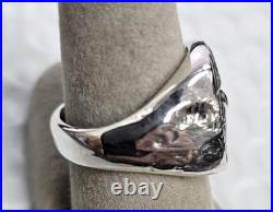 Retired James Avery Sterling Silver Men's Guide My Way Compass Ring Size 9 J189