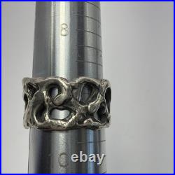 Retired James Avery Sterling Silver Molten Lava Brutalist Ring Sz9 8.1g