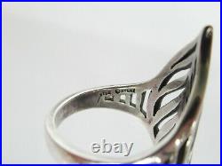Retired James Avery Sterling Silver Open Leaf Ring size 7.5