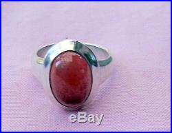 Retired James Avery Sterling Silver Oval Amber Center Stone Ring Size 8