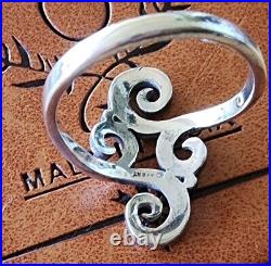 Retired James Avery Sterling Silver Scroll Ring Size 9 NEAT Piece