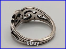Retired James Avery Sterling Silver Scroll Swirl Filigree Ring Size 6.75/7