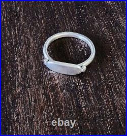 Retired James Avery Sterling Silver Signet Ring, Can Be Engraved NICE! Size 7.5