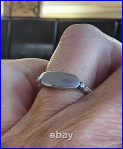 Retired James Avery Sterling Silver Signet Ring, Can Be Engraved NICE! Size 7.5