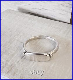 Retired James Avery Sterling Silver Signet Ring, Can Be Engraved NICE! Size 7.5