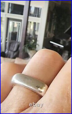 Retired James Avery Sterling Silver Soft Square Ring Size 6.5 Neat, Rare Piece