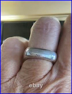 Retired James Avery Sterling Silver Soft Square Ring Size 6.5 Neat, Rare Piece