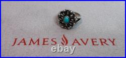 Retired James Avery Sterling Silver Turquoise De Flores Flower Ring Size 6.5 Retired James Avery Sterling Silver Turquoise De Flores Flower Ring Size 6.5