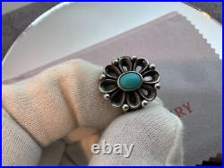 Retired James Avery Sterling Silver Turquoise De Flores Flower Ring Size 6.5 Retired James Avery Sterling Silver Turquoise De Flores Flower Ring Size 6.5