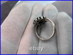 Retired James Avery Sterling Silver Turquoise De Flores Flower Ring Size 6.5