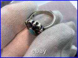 Retired James Avery Sterling Silver Turquoise De Flores Flower Ring Size 6.5 Retired James Avery Sterling Silver Turquoise De Flores Flower Ring Size 6.5