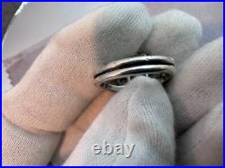 Retired James Avery Sterling Silver Turquoise De Flores Flower Ring Size 6.5