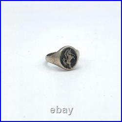 Retired James Avery Sterling Silver Unicorn Signet Ring Vintage Mythical 8.5