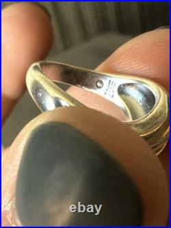 Retired James Avery Sterling Silver Wave Dome Ring Fabulous Patina Sz 5