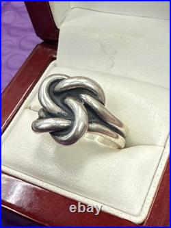 Retired James Avery Sterling Silver Wide, Bold Knot Ring Size 9 3/4