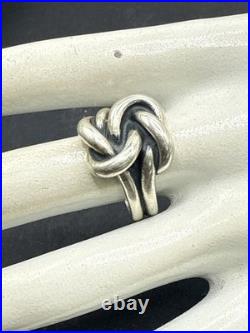 Retired James Avery Sterling Silver Wide, Bold Knot Ring Size 9 3/4