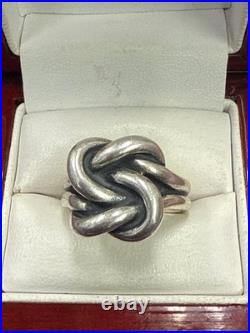 Retired James Avery Sterling Silver Wide, Bold Knot Ring Size 9 3/4
