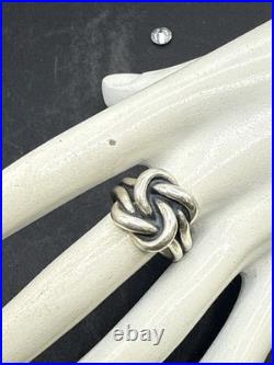 Retired James Avery Sterling Silver Wide, Bold Knot Ring Size 9 3/4