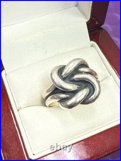 Retired James Avery Sterling Silver Wide, Bold Knot Ring Size 9 3/4