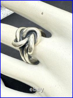 Retired James Avery Sterling Silver Wide, Bold Knot Ring Size 9 3/4