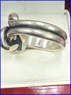 Retired James Avery Sterling Silver Wide, Bold Knot Ring Size 9 3/4
