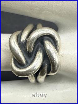 Retired James Avery Sterling Silver Wide, Bold Knot Ring Size 9 3/4
