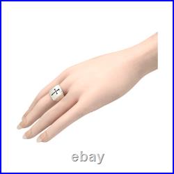 Retired James Avery Sterling Silver Wide Leave Cross Size 10.75 Ring 14.3g #1330