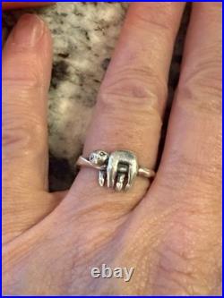 Retired James Avery Sterling Sloth Ring 7.25