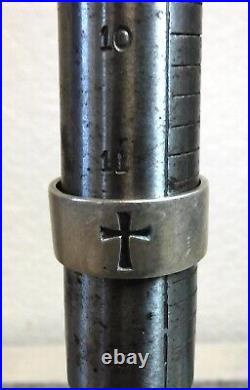 Retired James Avery Sterling Wide Cross Cigar Band Ring Size 12 Fits 11.5