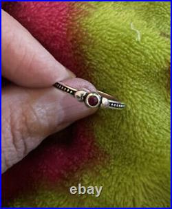 Retired James Avery Sweetheart Ring With Lab Created Ruby Sterling Silver 10