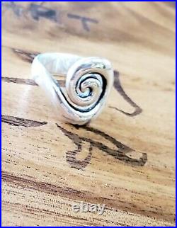 Retired James Avery Swirl Circle Ring Size 7 Vintage Neat Piece