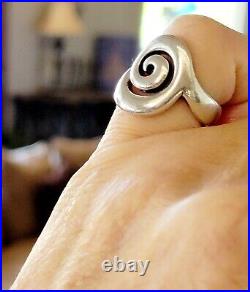 Retired James Avery Swirl Ring Size 6.5 Neat Piece