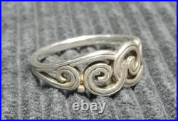 Retired James Avery Swirl Wave Ring Size 11 Sterling Silver