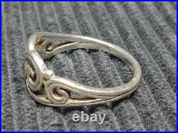 Retired James Avery Swirl Wave Ring Size 11 Sterling Silver