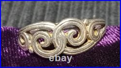 Retired James Avery Swirl Wave Ring Size 11 Sterling Silver