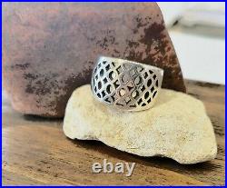 Retired James Avery Sz 9 Openwork Ovals Ring Gorgeous! With JA Box and Pouch