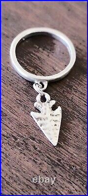 Retired James Avery Textured Arrowhead Dangle Ring Size 4.5 NEAT Piece