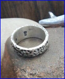 Retired James Avery Textured Band Fish Ring Size 5.5