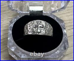 Retired James Avery Textured Cross Ring Sterling Silver. 925 Size 10