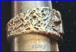 Retired James Avery Textured Hammered Cross Men's ring Sterling Silver Sz 7 3/4