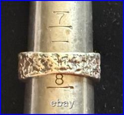 Retired James Avery Textured Hammered Cross Men's ring Sterling Silver Sz 7 3/4